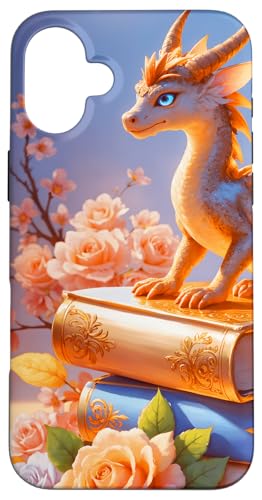 Dragon Librarian Bücherleseliebhaber Dragon Readers Hülle für iPhone 16 Plus Dragon Librarian Bücherleseliebhaber Dragon Readers Hülle für iPhone 16 Plus von Women Men Girls Dragon Librarian Book Phone Popper