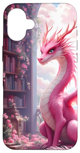 Dragon Librarian Bücherleseliebhaber Dragon Readers Hülle für iPhone 16 Plus Dragon Librarian Bücherleseliebhaber Dragon Readers Hülle für iPhone 16 Plus von Women Men Girls Dragon Librarian Book Phone Popper