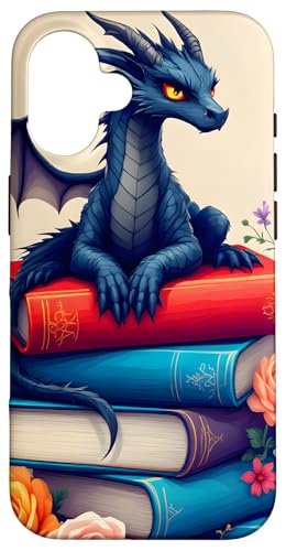 Dragon Librarian Bücherleseliebhaber Dragon Readers Hülle für iPhone 16 Dragon Librarian Bücherleseliebhaber Dragon Readers Hülle für iPhone 16 von Women Men Girls Dragon Librarian Book Phone Popper
