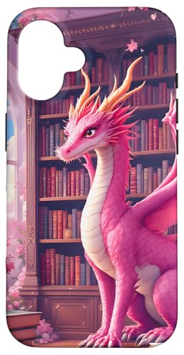 Dragon Librarian Bücherleseliebhaber Dragon Readers Hülle für iPhone 16 Dragon Librarian Bücherleseliebhaber Dragon Readers Hülle für iPhone 16 von Women Men Girls Dragon Librarian Book Phone Popper