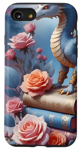 Dragon Librarian Bücherleseliebhaber Dragon Readers Hülle für iPhone SE (2020) / 7 / 8 von Women Men Girls Dragon Librarian Book Phone Popper