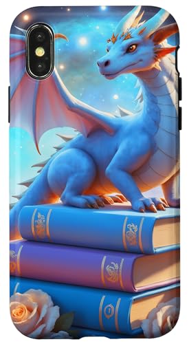 Dragon Librarian Bücherleseliebhaber Dragon Readers Hülle für iPhone X/XS Dragon Librarian Bücherleseliebhaber Dragon Readers Hülle für iPhone X/XS von Women Men Girls Dragon Librarian Book Phone Popper