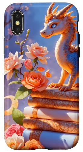 Dragon Librarian Bücherleseliebhaber Dragon Readers Hülle für iPhone X/XS Dragon Librarian Bücherleseliebhaber Dragon Readers Hülle für iPhone X/XS von Women Men Girls Dragon Librarian Book Phone Popper