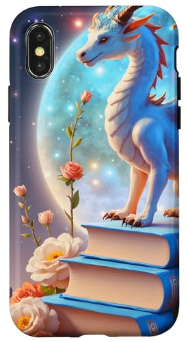 Dragon Librarian Bücherleseliebhaber Dragon Readers Hülle für iPhone X/XS Dragon Librarian Bücherleseliebhaber Dragon Readers Hülle für iPhone X/XS von Women Men Girls Dragon Librarian Book Phone Popper