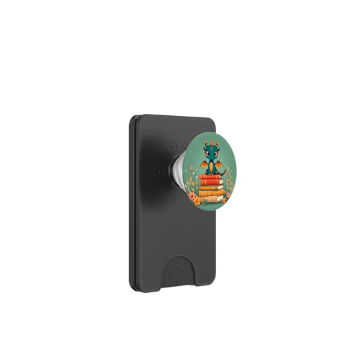 Dragon Librarian Bücherleseliebhaber Dragon Readers PopSockets PopWallet für MagSafe Dragon Librarian Bücherleseliebhaber Dragon Readers PopSockets PopWallet für MagSafe von Women Men Girls Dragon Librarian Book Phone Popper
