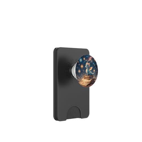 Dragon Librarian Bücherleseliebhaber Dragon Readers PopSockets PopWallet für MagSafe Dragon Librarian Bücherleseliebhaber Dragon Readers PopSockets PopWallet für MagSafe von Women Men Girls Dragon Librarian Book Phone Popper