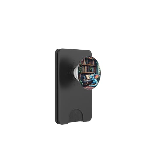 Dragon Librarian Bücherleseliebhaber Dragon Readers PopSockets PopWallet für MagSafe Dragon Librarian Bücherleseliebhaber Dragon Readers PopSockets PopWallet für MagSafe von Women Men Girls Dragon Librarian Book Phone Popper