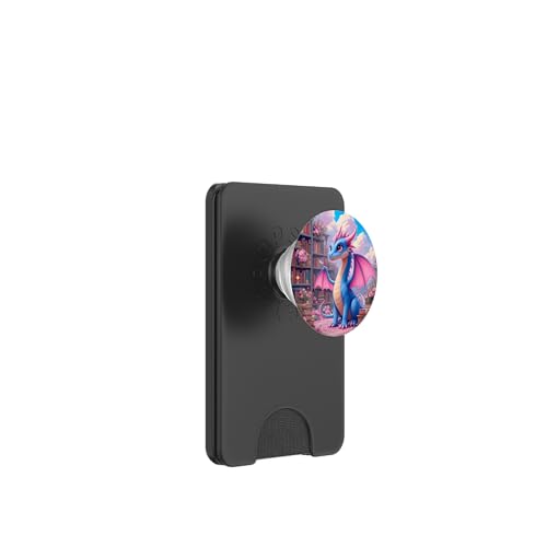 Dragon Librarian Bücherleseliebhaber Dragon Readers PopSockets PopWallet für MagSafe Dragon Librarian Bücherleseliebhaber Dragon Readers PopSockets PopWallet für MagSafe von Women Men Girls Dragon Librarian Book Phone Popper