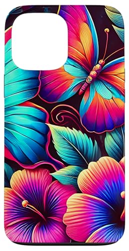 Blaugrün Schmetterlinge Muster Elegant Natur Blaugrün Schmetterling Hülle für iPhone 13 Pro Max von Women's Butterflies Accessories With Butterfly Art