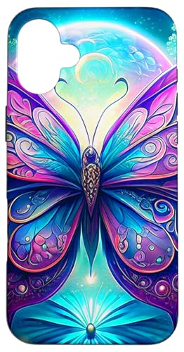 Lila Schmetterlinge Muster Elegant Natur Lila Schmetterling Hülle für iPhone 16 Plus von Women's Butterflies Accessories With Butterfly Art
