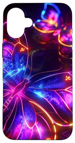 Lila Schmetterlinge Muster Elegant Natur Lila Schmetterling Hülle für iPhone 16 Plus von Women's Butterflies Accessories With Butterfly Art