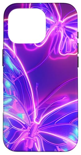 Lila Schmetterlinge Muster Elegant Natur Lila Schmetterling Hülle für iPhone 16 Pro von Women's Butterflies Accessories With Butterfly Art