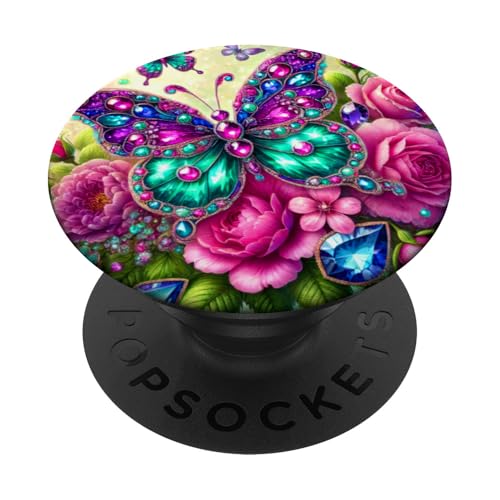 Lila Schmetterlinge Muster Elegant Natur Lila Schmetterling PopSockets Klebender PopGrip Lila Schmetterlinge Muster Elegant Natur Lila Schmetterling PopSockets Klebender PopGrip von Women's Butterflies Accessories With Butterfly Art