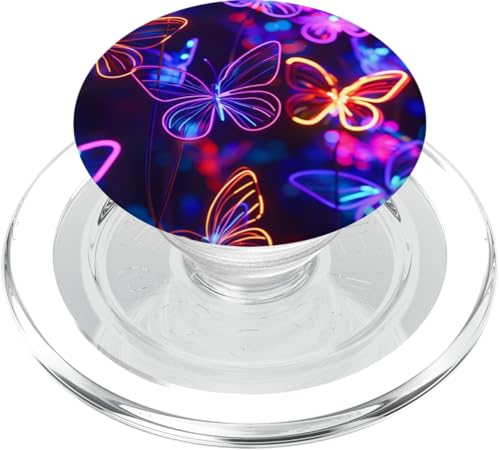 Lila Schmetterlinge Muster Elegant Natur Lila Schmetterling PopSockets PopGrip für MagSafe von Women's Butterflies Accessories With Butterfly Art