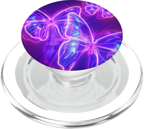 Lila Schmetterlinge Muster Elegant Natur Lila Schmetterling PopSockets PopGrip für MagSafe von Women's Butterflies Accessories With Butterfly Art