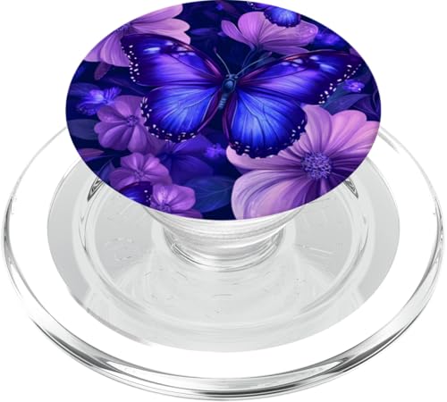Lila Schmetterlinge Muster Elegant Natur Lila Schmetterling PopSockets PopGrip für MagSafe von Women's Butterflies Accessories With Butterfly Art