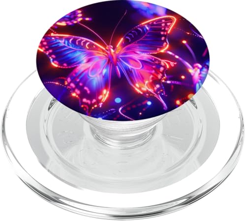 Lila Schmetterlinge Muster Elegant Natur Lila Schmetterling PopSockets PopGrip für MagSafe von Women's Butterflies Accessories With Butterfly Art