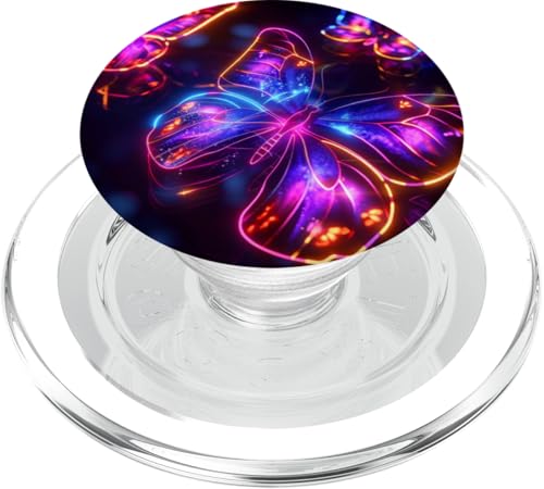 Lila Schmetterlinge Muster Elegant Natur Lila Schmetterling PopSockets PopGrip für MagSafe von Women's Butterflies Accessories With Butterfly Art