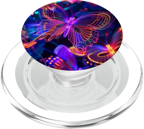 Lila Schmetterlinge Muster Elegant Natur Lila Schmetterling PopSockets PopGrip für MagSafe Lila Schmetterlinge Muster Elegant Natur Lila Schmetterling PopSockets PopGrip für MagSafe von Women's Butterflies Accessories With Butterfly Art