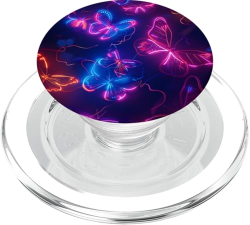 Lila Schmetterlinge Muster Elegant Natur Lila Schmetterling PopSockets PopGrip für MagSafe von Women's Butterflies Accessories With Butterfly Art