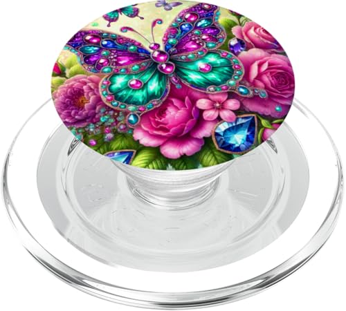 Lila Schmetterlinge Muster Elegant Natur Lila Schmetterling PopSockets PopGrip für MagSafe Lila Schmetterlinge Muster Elegant Natur Lila Schmetterling PopSockets PopGrip für MagSafe von Women's Butterflies Accessories With Butterfly Art