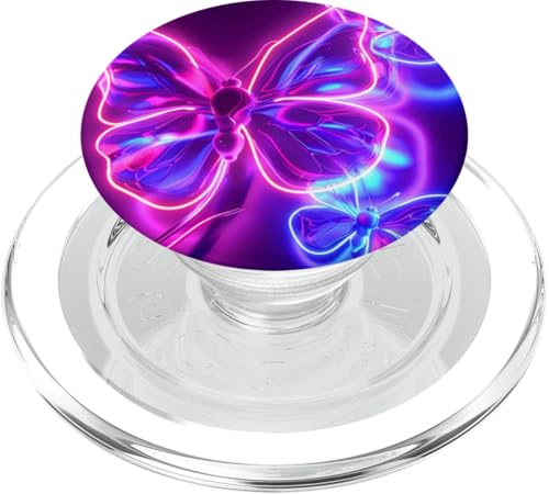 Lila Schmetterlinge Muster Elegant Natur Lila Schmetterling PopSockets PopGrip für MagSafe von Women's Butterflies Accessories With Butterfly Art