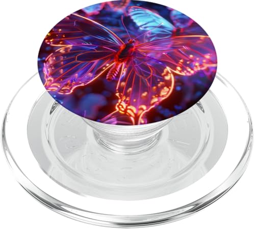 Lila Schmetterlinge Muster Elegant Natur Lila Schmetterling PopSockets PopGrip für MagSafe von Women's Butterflies Accessories With Butterfly Art