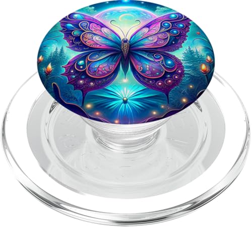 Lila Schmetterlinge Muster Elegant Natur Lila Schmetterling PopSockets PopGrip für MagSafe von Women's Butterflies Accessories With Butterfly Art
