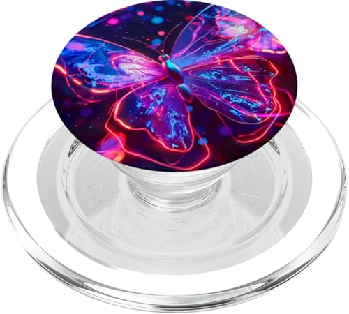 Lila Schmetterlinge Muster Elegant Natur Lila Schmetterling PopSockets PopGrip für MagSafe von Women's Butterflies Accessories With Butterfly Art
