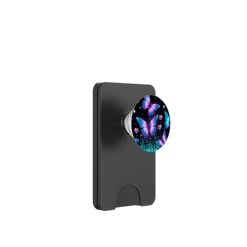 Lila Schmetterlinge Muster Elegant Natur Lila Schmetterling PopSockets PopWallet für MagSafe von Women's Butterflies Accessories With Butterfly Art