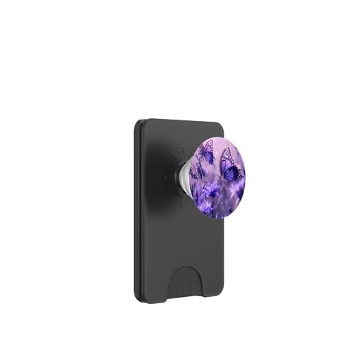 Lila Schmetterlinge Muster Elegant Natur Lila Schmetterling PopSockets PopWallet für MagSafe von Women's Butterflies Accessories With Butterfly Art