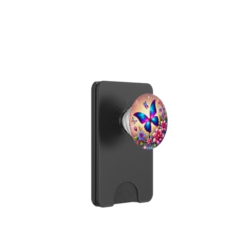 Lila Schmetterlinge Muster Elegant Natur Lila Schmetterling PopSockets PopWallet für MagSafe von Women's Butterflies Accessories With Butterfly Art