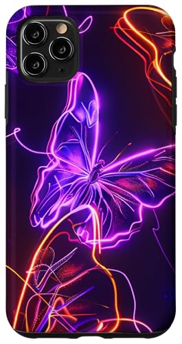 Lila Schmetterlinge Muster Elegant Natur Orange Schmetterling Hülle für iPhone 11 Pro Max von Women's Butterflies Accessories With Butterfly Art