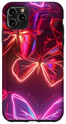 Lila Schmetterlinge Muster Elegant Natur Orange Schmetterling Hülle für iPhone 11 Pro Max von Women's Butterflies Accessories With Butterfly Art