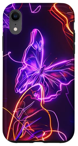 Lila Schmetterlinge Muster Elegant Natur Orange Schmetterling Hülle für iPhone XR von Women's Butterflies Accessories With Butterfly Art