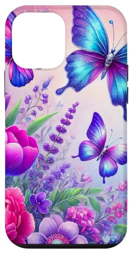 Lila Schmetterlinge Muster Natur Rose Rosa Schmetterling Hülle für iPhone 12 mini von Women's Butterflies Accessories With Butterfly Art