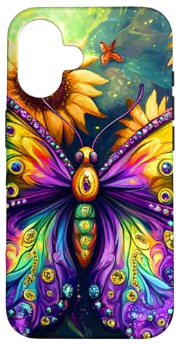 Lila Schmetterlinge Muster Sonnenblume Natur Lila Schmetterling Hülle für iPhone 16 Lila Schmetterlinge Muster Sonnenblume Natur Lila Schmetterling Hülle für iPhone 16 von Women's Butterflies Accessories With Butterfly Art