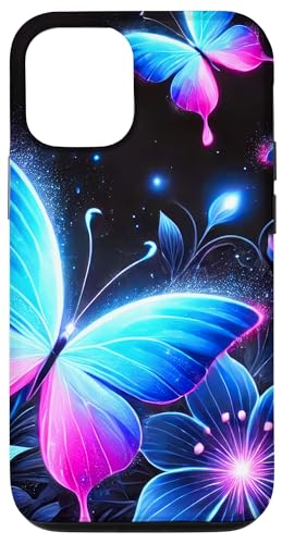 Lila und Blau Schmetterlinge Muster Elegant Natur Schmetterling Hülle für iPhone 12/12 Pro Lila und Blau Schmetterlinge Muster Elegant Natur Schmetterling Hülle für iPhone 12/12 Pro von Women's Butterflies Accessories With Butterfly Art