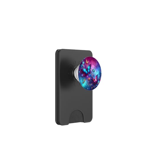 Lila und Blau Schmetterlinge Muster Elegant Natur Schmetterling PopSockets PopWallet für MagSafe von Women's Butterflies Accessories With Butterfly Art