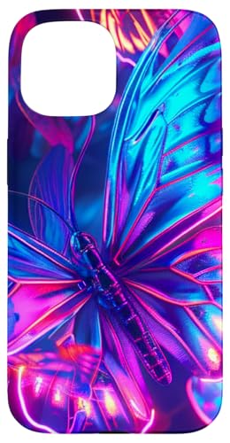 Lila und Blau Schmetterlinge Muster Natur Lila Schmetterling Hülle für iPhone 15 von Women's Butterflies Accessories With Butterfly Art