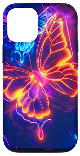 Orange Schmetterlinge Muster Elegant Natur Lila Schmetterling Hülle für iPhone 12/12 Pro von Women's Butterflies Accessories With Butterfly Art
