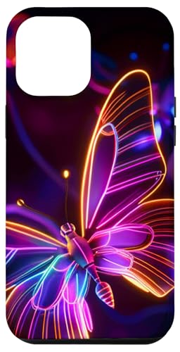 Orange Schmetterlinge Muster Elegant Natur Lila Schmetterling Hülle für iPhone 12 Pro Max von Women's Butterflies Accessories With Butterfly Art