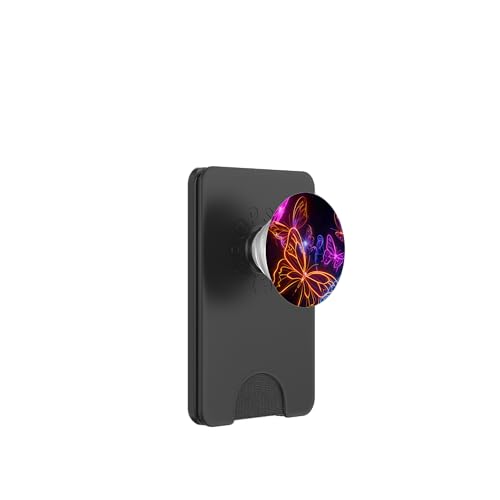 Orange Schmetterlinge Muster Elegant Natur Lila Schmetterling PopSockets PopWallet für MagSafe von Women's Butterflies Accessories With Butterfly Art