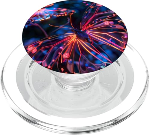 Orange Schmetterlinge Muster Elegant Natur Orange Schmetterling PopSockets PopGrip für MagSafe von Women's Butterflies Accessories With Butterfly Art