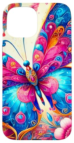 Rosa Blau Schmetterlinge Muster Natur Rosa Blumen Schmetterling Hülle für iPhone 15 Rosa Blau Schmetterlinge Muster Natur Rosa Blumen Schmetterling Hülle für iPhone 15 von Women's Butterflies Accessories With Butterfly Art