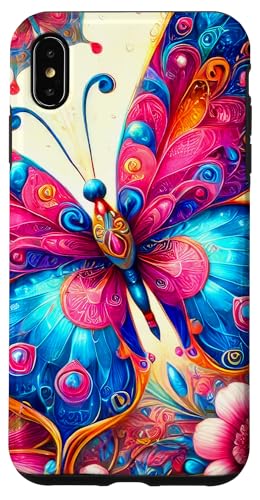 Rosa Blau Schmetterlinge Muster Natur Rosa Blumen Schmetterling Hülle für iPhone XS Max Rosa Blau Schmetterlinge Muster Natur Rosa Blumen Schmetterling Hülle für iPhone XS Max von Women's Butterflies Accessories With Butterfly Art