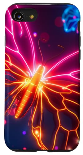 Rosa Schmetterlinge Muster Elegant Natur Orange Schmetterling Hülle für iPhone SE (2020) / 7 / 8 von Women's Butterflies Accessories With Butterfly Art