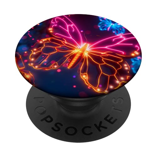 Rosa Schmetterlinge Muster Elegant Natur Orange Schmetterling PopSockets Klebender PopGrip von Women's Butterflies Accessories With Butterfly Art