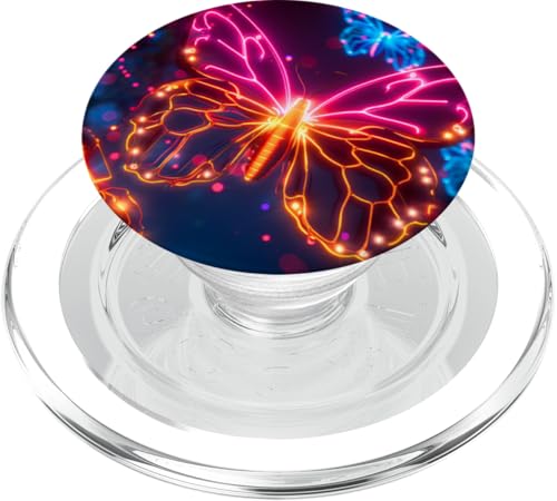 Rosa Schmetterlinge Muster Elegant Natur Orange Schmetterling PopSockets PopGrip für MagSafe von Women's Butterflies Accessories With Butterfly Art