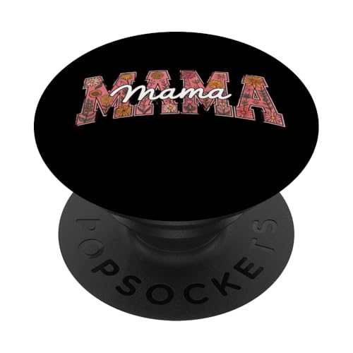 Mama-Buchstaben-Druck, lustig, Muttertag PopSockets Klebender PopGrip Mama-Buchstaben-Druck, lustig, Muttertag PopSockets Klebender PopGrip von Womens Mama Shirts For Women Best Mom Ever